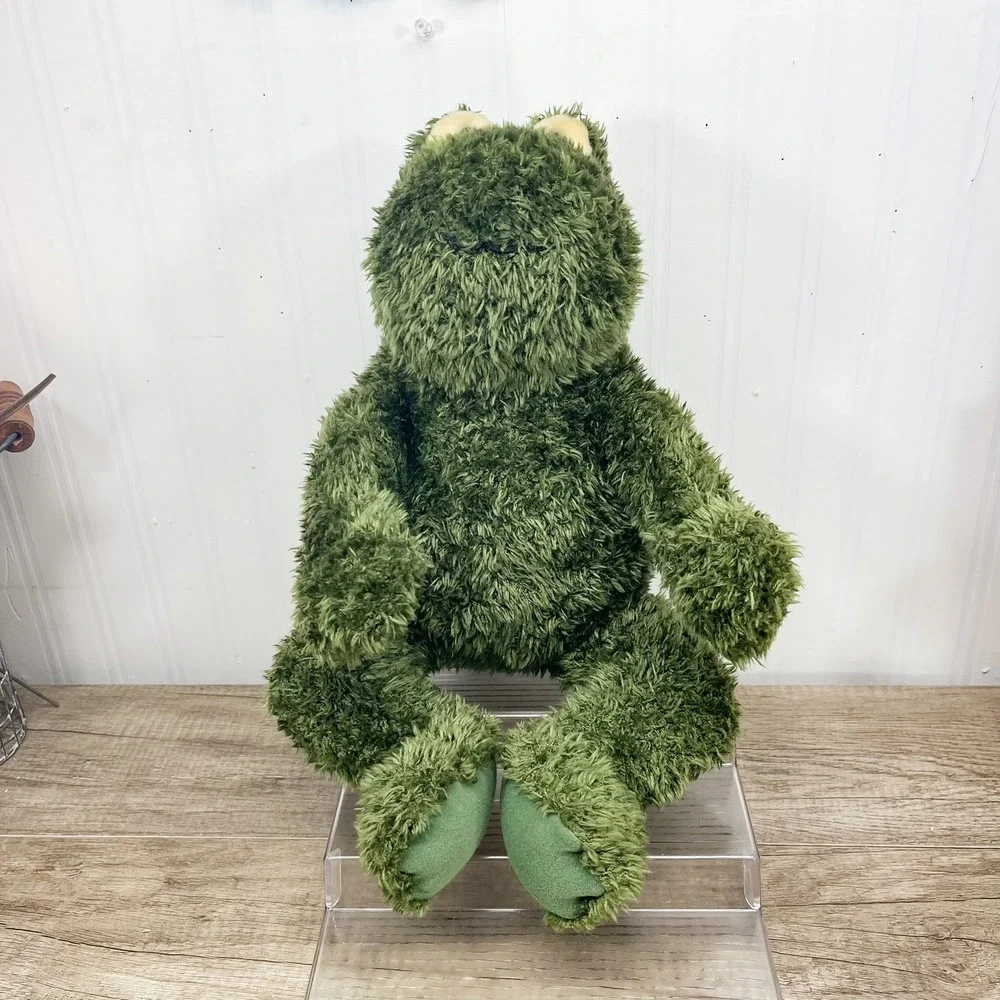 Gund Green Frog Plush Shaggy Textured Stuffed Animal Toy Weighted Bottom